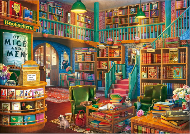 Educa - Puzzle de 1000 de piese pentru adulti | Biblioteca. Dimensiuni: 68 X 48 cm. Include lipiciul de puzzle Fixpuzzle. Pentru 14 ani (19925)