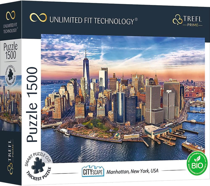 Trefl 26196 1500 elemente, carton cel mai gros, organic, ECO, Italia, apus de soare, divertisment pentru adulți și copii de la 12 ani, Uft-Puzzle Romantic Sunset: Vernazza, Liguria, Italia