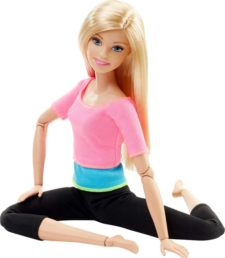 Barbie Made to Move - articulații mobile pentru poziții și mișcări realiste, ținută sportivă și păr lung blond, ideală pentru jocuri de rol și creativitate, vârsta 3+, DHL82