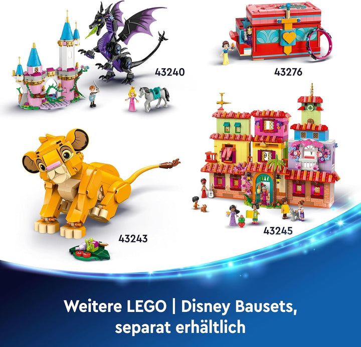 LEGO Ç€ Disney Simba, puiul de leu al regelui, jucărie de construcție pentru copii, Playset fantezie cu figura leului, idee de cadou cool pentru fete și băieți de la 6 ani, jucărie pentru copii 43243