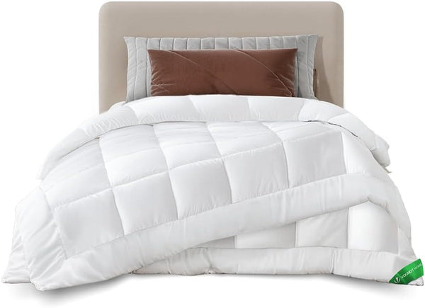 VOUNOT Duvet 155X200Cm, 4 Seasons Winter Duvet Set de 2 500GSM, constând din 2 plăpumi înnodate împreună Adaptable Duvet pentru vară și iarnă, Oeko-Tex Standard