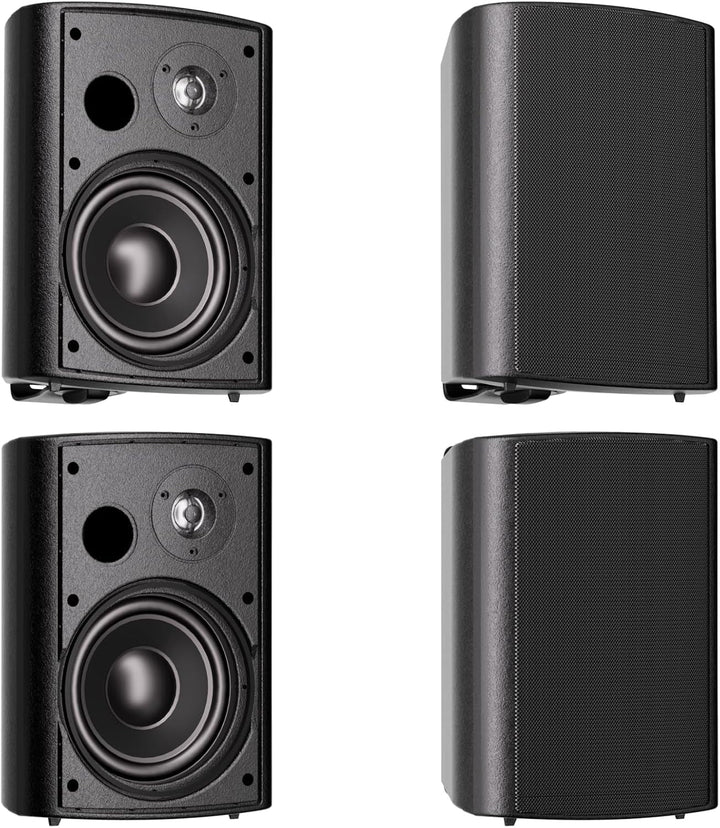 Herdio 800W 6,5 Zoll Außenlautsprecher Wasserdicht, Wandmontage Patio Stereo Indoor Outdoor Lautsprecher Mit Kraftvollem Bass, Allwettertauglichkeit(4 Lautsprecher Weiß)