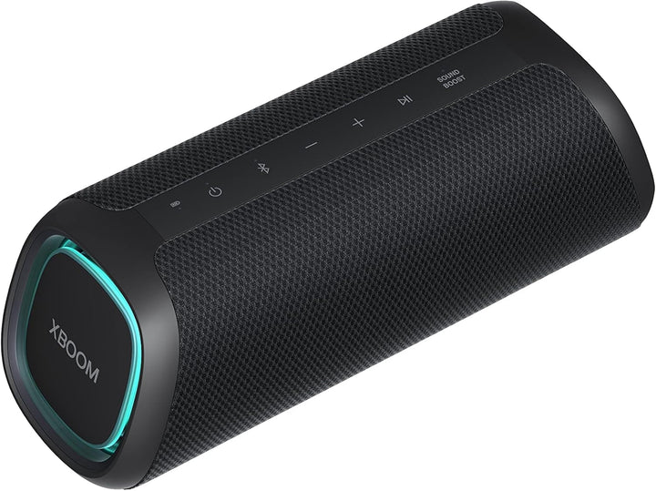 LG XBOOM Go DXG7, Difuzor Bluetooth portabil (40 wați, Google Assistant, Siri, iluminare), negru