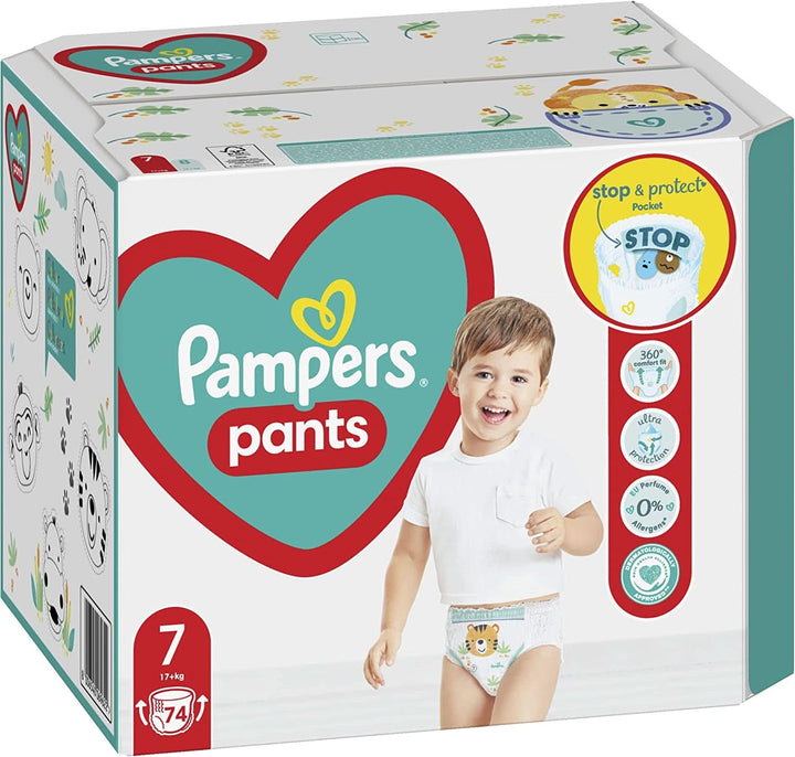 Pampers (versiunea clasica), pantaloni băiat/fată 7 74 buc