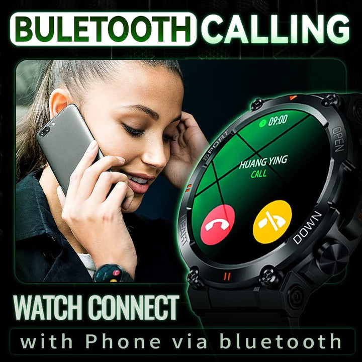 Smartwatch bărbați cu funcție de telefon, 1.39 inch 360 * 360HD, fitness ceas bărbați control muzică, ritm cardiac, pedometru, calorii, etc.Fitness tracker pentru bărbați ios Android (negru)