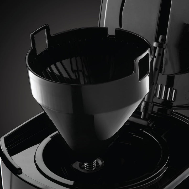 Cafetiera Russell Hobbs [cronometru digital, cap efervescent pentru extracție și aromă optime] Luna Grey (Max 12 cești, halbă de sticlă de 1,5L, placă de menținere la cald, 1000W) Filtru de cafea 23241-56