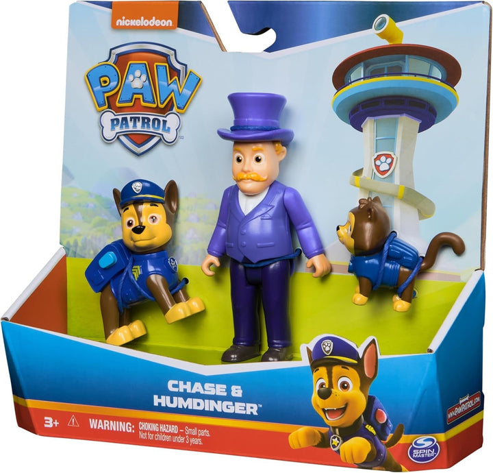 PAW PATROL Hero Pups - Set de figurine de acțiune cu 1 figurină de câine Chase, 1 figurină de pisică chaos și 1 figurină de primar know-it-all, jucărie potrivită pentru copii cu vârsta de peste 3 ani Action figures Naty Shop