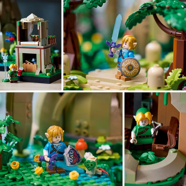 LEGO The Legend of Zelda Deku Tree 2-In-1 - piesă de colecție cu prințesa Zelda și 3 minifigurine Link - set de construcție pentru adulți și idee de cadou pentru fanii jocurilor video - 77092