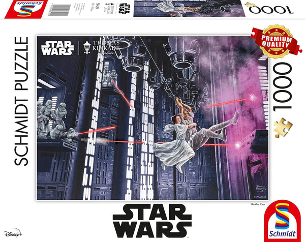 Schmidt Spiele 58429 Thomas Kinkade, Star Wars, pe fugă, puzzle jigsaw 1000 piese