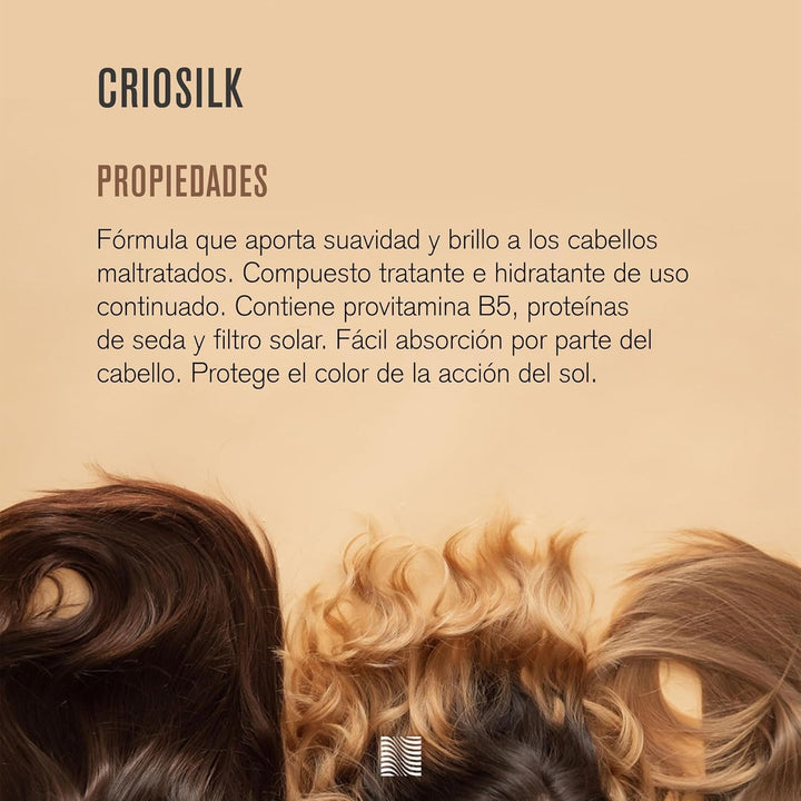 Balsam de păr Criosilk, 300 ml, cu provitamina B5 și proteine de mătase, conferă părului deteriorat suplețe și strălucire, hidratează și regenerează părul Masca de par Naty Shop