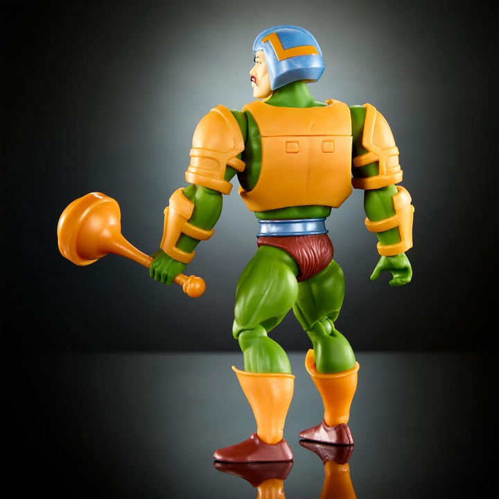 Jucărie Masters of the Universe Origins, Man-At-Arms Duncan figurină de acțiune din colecția de desene animate, înălțime aprox. 14 cm, erou cu armură detașabilă și accesorii, HYD25