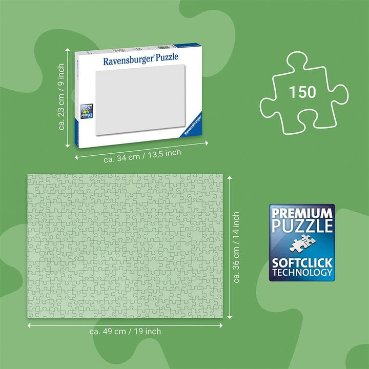 Ravensburger puzzle pentru copii - 10038 Unterwegs Mit Der Arche - Puzzle cu Arca lui Noe pentru copii începând cu vârsta de 7 ani, cu 150 de piese în format XXL