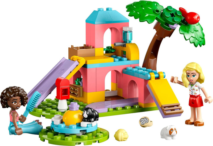 Loc de joacă pentru porcușorul de Guineea LEGO Friends, set de construcție și joacă pentru jocuri de rol imaginative cu 2 minifigurine și 2 animale, jucărie pentru fete de la 5 ani, set de animale 42640