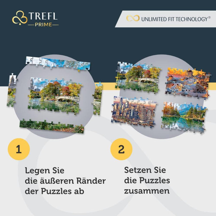 Trefl 26196 1500 elemente, carton cel mai gros, organic, ECO, Italia, apus de soare, divertisment pentru adulți și copii de la 12 ani, Uft-Puzzle Romantic Sunset: Vernazza, Liguria, Italia