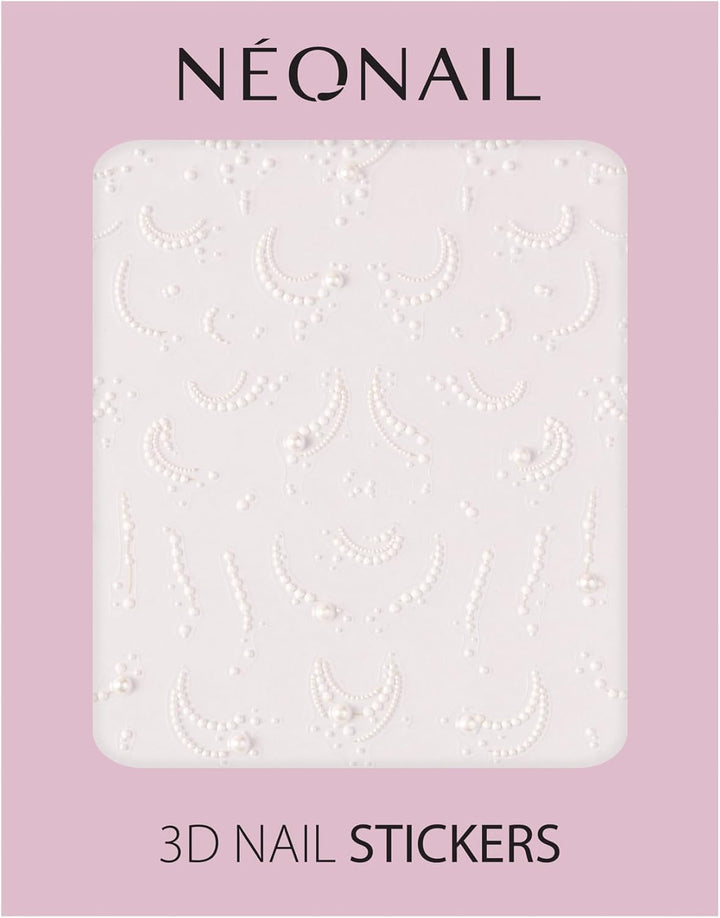 NÉONAIL Nagelstickers 3D - 61 Muster - Nail Charms - Nägel Selber Machen - Nails - Nageldesign - Accessories - Nailart - Nail Art Zubehör - Nagel Deko - Nagelschmuck - Dekoration Nageldesign - Weiß
