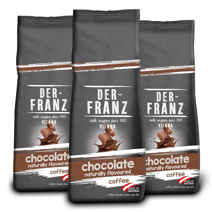 Der-Franz Kaffee, Aromatisiert Mit Karamaell, Intensität3/5, Arabica Und Robusta Kaffeebohnen, 3 X 500 G