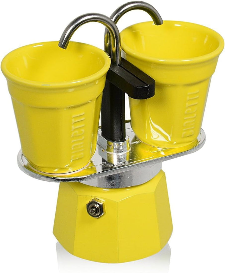 Bialetti - Mini Express Kandisky: Set Moka conține filtru de cafea pentru 2 cești (90ml) + 2 cești espresso, roșu, aluminiu