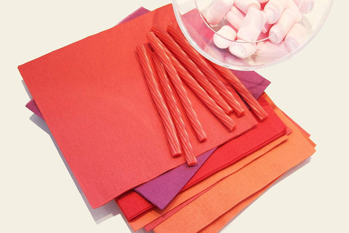 Lampă suspendată Ser42307107 Collection, șervețel 40 X 40, 2 straturi, 1/4 fold, 100 șervețele, 2 straturi uni cu margine, fucsia