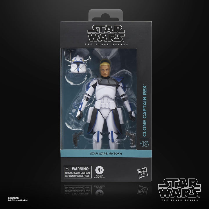 Star Wars seria neagră Clone Captain Rex, Star Wars: Ahsoka Premium Action Figure pentru a colecta (15 Cm)