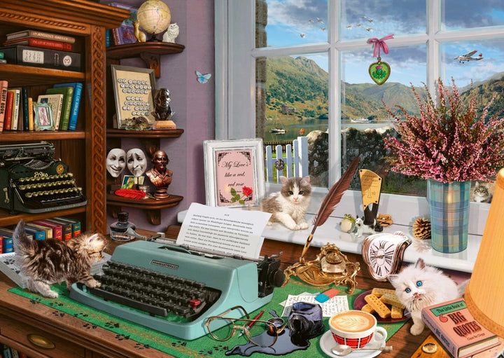 Schmidt Spiele 59920 La birou, 1000 piese Puzzle secret