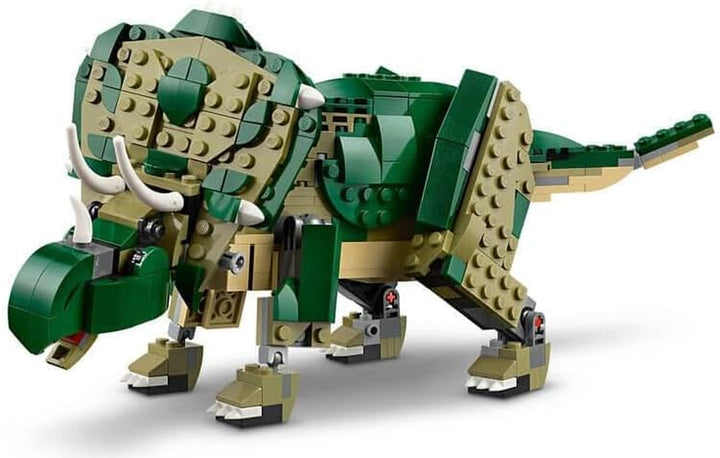 LEGO Creator T.Rex, Dino 3-in-1 pentru transformare în Triceratops sau Pterodactil, model de dinozaur mobil pentru copii, cadou pentru băieți și fete 31151