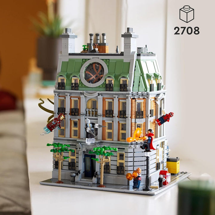LEGO Marvel Sanctum Sanctorum, set de construcție modulară cu 3 etaje, cu minifigurinele Doctor Strange și Iron Man, casă de jucărie din Avengers: Endgame, obiect de colecție pentru fani, decor grozav pentru cameră 76218