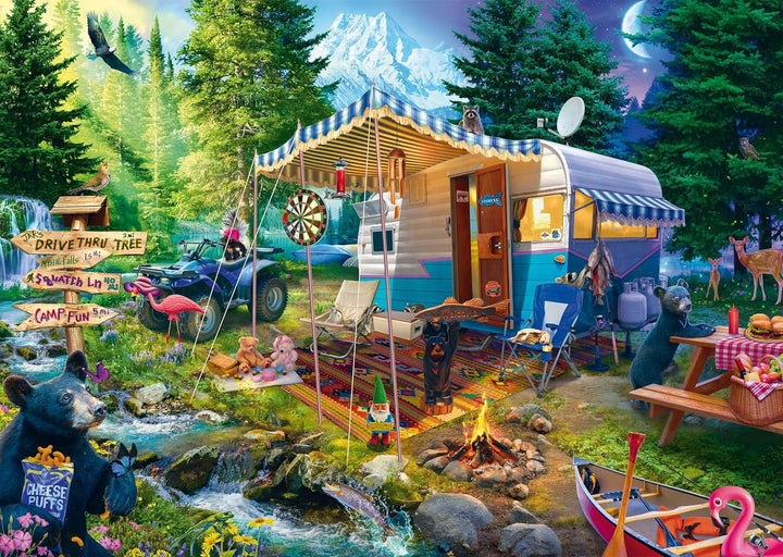 Schmidt Spiele 58575 Jeff Haynie, Cu caravana în munți, puzzle jigsaw 1000 piese