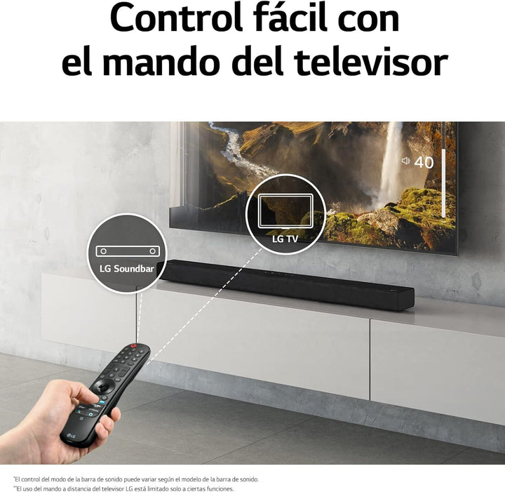 LG S65Q Intelligente Soundbar Mit 420 W Leistung Und 3,1 Kanäle, DTS Virtual:X Und Dolby Digital in Hoher Auflösung Hi-Res 24 Bit/96 Khz Und Meridian Sound Music