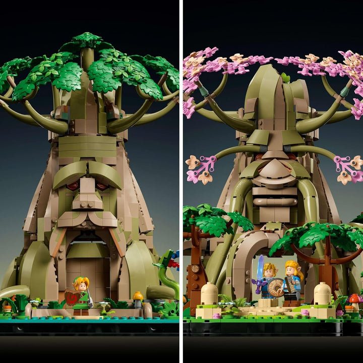 LEGO The Legend of Zelda Deku Tree 2-In-1 - piesă de colecție cu prințesa Zelda și 3 minifigurine Link - set de construcție pentru adulți și idee de cadou pentru fanii jocurilor video - 77092
