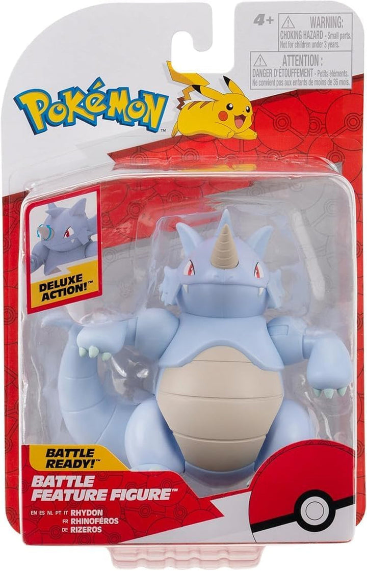 Pokémon PKW3418 - Battle Feature Figure - Rizeros, figură mobilă oficială, 11,5 cm