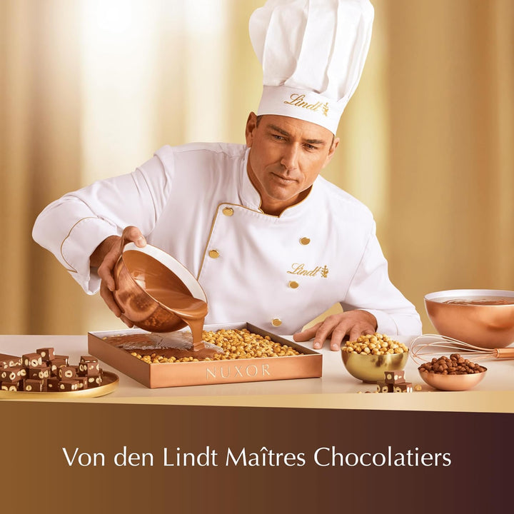 Lindt NUXOR Kissenpackung Mischung | 206G Beutel | Cremige Gianduja Schokolade (Vollmilch Und Feinherb) Mit Ganzen, Gerösteten Haselnüssen | Pralinen Geschenk | Schokoladengeschenk