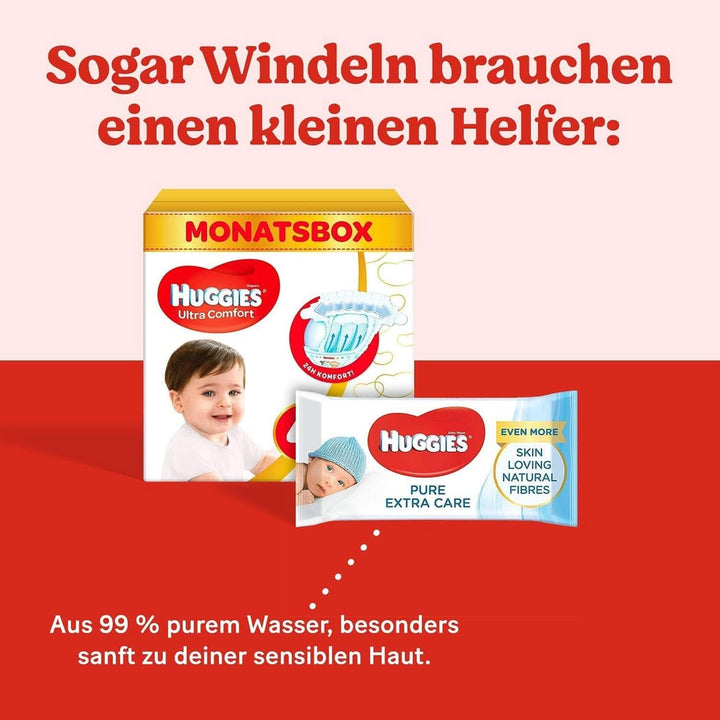 Huggies Ultra Comfort Babywindeln, Größe 3 (4-9 Kg), 168 Stück