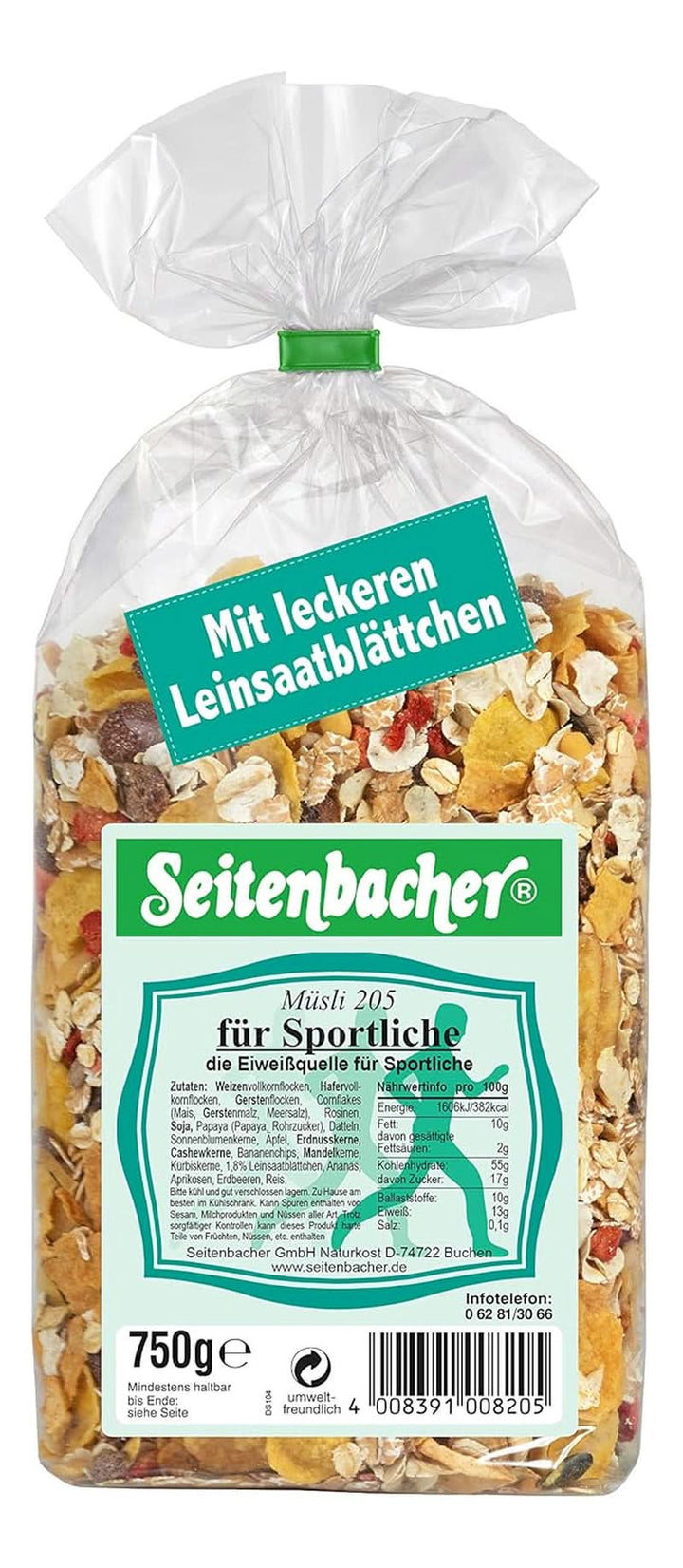 Seitenbacher Muesli Pentru Oameni Sportivi, 750 grame