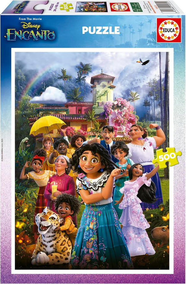 Educa - Puzzle 500 piese pentru adulti | Disney Encanto, puzzle 500 piese pentru adulti si copii de la 11 ani, puzzle pentru copii (19572)