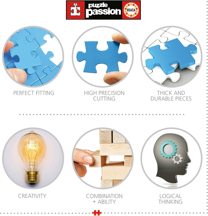 Educa - Puzzle 500 piese pentru adulti | Sistem solar, puzzle 500 piese pentru adulti si copii de la 11 ani, planete, spatiu, spatiu (18449)
