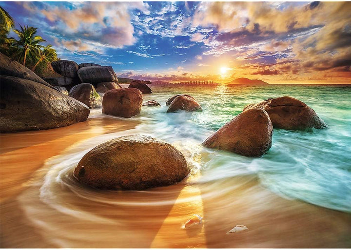 Trefl TR10461 Samudra Beach, India 1000 piese, calitate premium, pentru adulți și copii de la 12 ani Puzzle, colorat