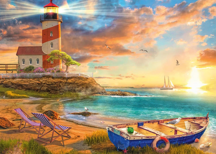 Schmidt Spiele 59765 Apus de soare în Golful Farului, puzzle jigsaw 1000 piese, colorat