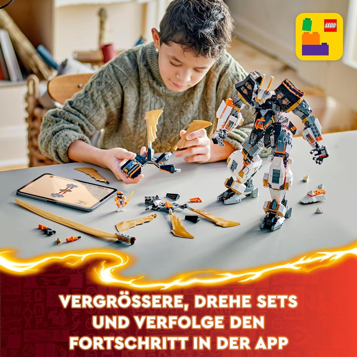 LEGO NINJAGO Cole's Titan Dragon Mech, jucărie de aventură pentru copii, set de joacă Ninja cu 1 minifigurină, cadou de ziua de naștere pentru băieți și fete de la 12 ani, set de joacă Fantasy 71821