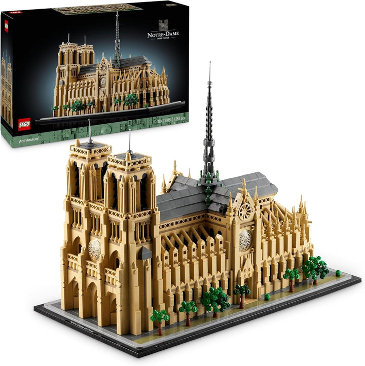 LEGO Architecture Notre-Dame De Paris, piesă de colecție pentru adulți, suvenir din Franța, cadou pentru femei, bărbați, globetrotteri și toți pasionații de istorie, model arhitectural 21061