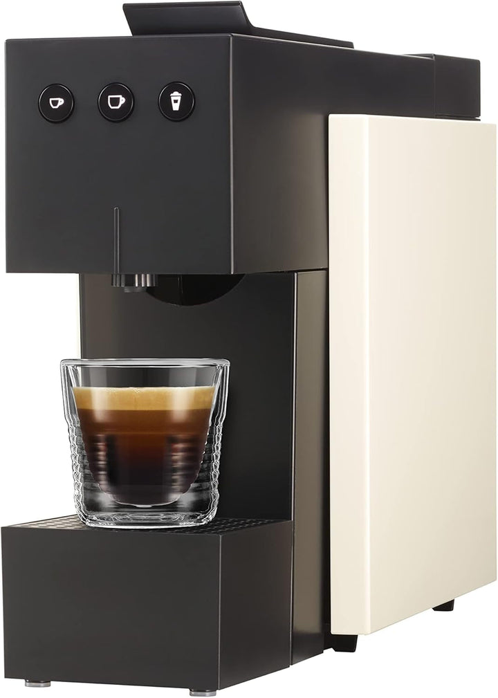 Aparat de capsule K-Fee SQUARE pentru cafea, ceai și cacao | Aparat de cafea compact | Încălzire rapidă | Rezervor de apă de 0,8 litri | 19 bar | Piano Black