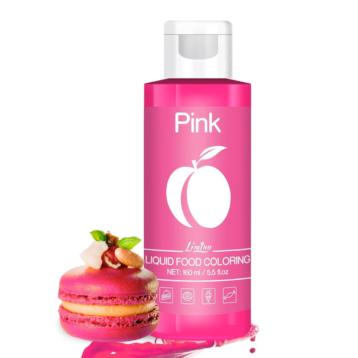 Lebensmittelfarbe - 160Ml Flüssige Lebensmittel Farben Für Kuchen, Backen, Kekse, Macaron - Zuckerfrei Konzentrierte Farbe Food Coloring Für Tortendeko, Getränken, Osterei, DIY Slime (Rot)