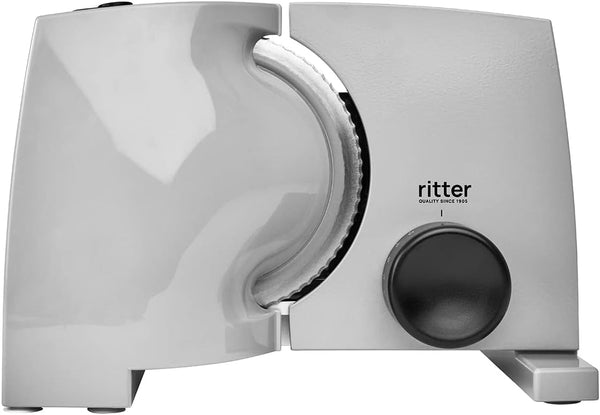 Ritter Nova 1 Duo plus Elektrischer Allesschneider & Schneidemaschine Aus Metall Mit Eco-Motor, Made in Germany, Grau