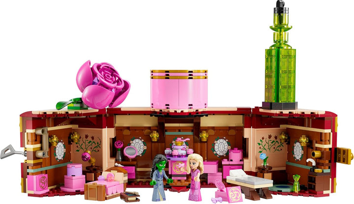 LEGO Wicked Dormitorul lui Glinda și Elphaba - Casă de păpuși cu 2 mini păpuși ale vrăjitoarelor din Oz, accesorii grozave, inclusiv flori și ținute - Jucărie creativă pentru fete peste 8 ani și fani - 75683