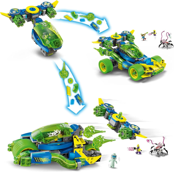 LEGO Dreamzzz Mateo cu mașina de curse de acțiune Z-Blob, set de joacă fantasy 2 în 1 cu vehicule, minifigurine și creaturi de vis pentru copii cu vârsta de peste 8 ani, cadou pentru băieți și fete 71491