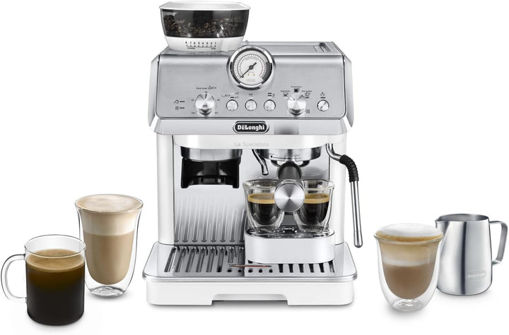 De'Longhi La Specialista Arte EC9155.MB mașină portafilter, mașină espresso Cu râșniță, 8 râșnițe, 15 bar, 3 temperaturi, duză spumare lapte, 1550W, rezervor 1.7L, oțel inoxidabil/negru Inclusiv kit barista