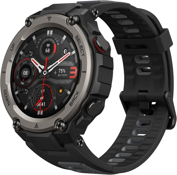 Amazfit T-Rex Ultra 47mm smartwatch în aer liber, GPS dual-band, import de rute și navigație 6, suport pentru freediving și rezistență la apă 10 ATM, funcționare la temperaturi ultra scăzute -30 ° în calitate militară