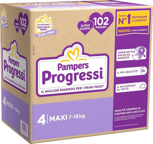 Pampers Penta Progressi Maxi, mărimea 4, 102 scutece