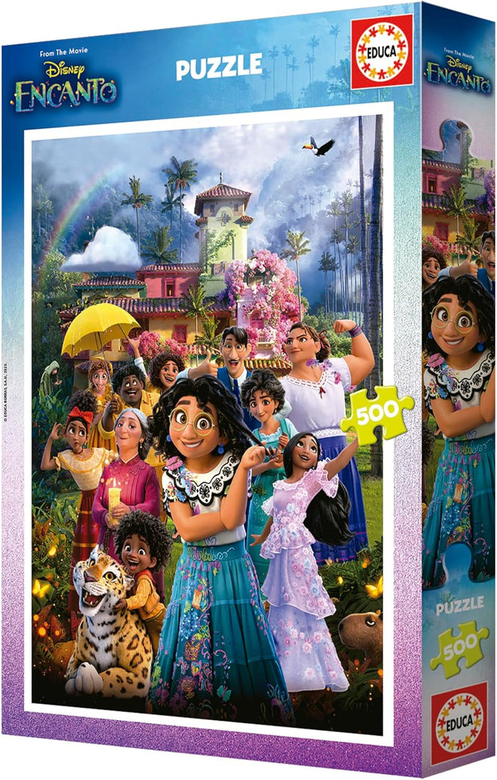 Educa - Puzzle 500 piese pentru adulti | Disney Encanto, puzzle 500 piese pentru adulti si copii de la 11 ani, puzzle pentru copii (19572)
