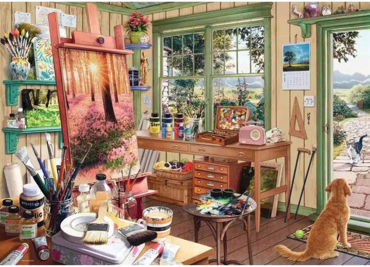 Ravensburger Puzzle 1000 piese - Adăpostul meu: magazia artistului