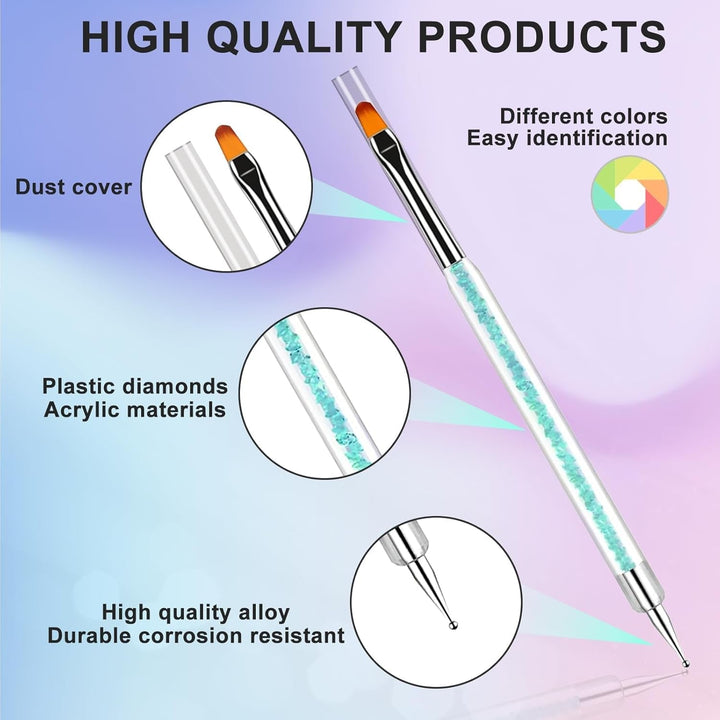 5 Stück Nagel Pinsel, Pinsel Für Gelnägel, Nageldesign Pinsel, Nail Art Dotting Tools, Für Herstellen Von Nagellack, Punktieren, Feinmalerei, DIY